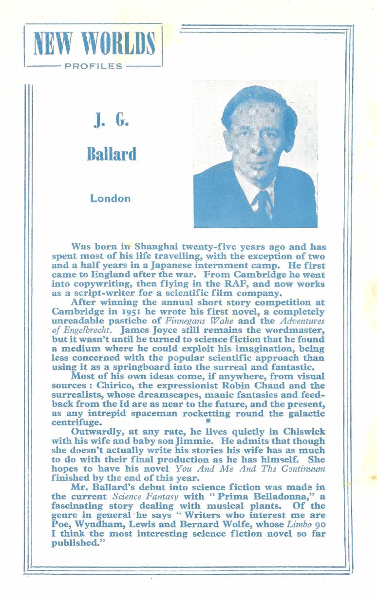 J. G. Ballard’s Double Debut – Classics of Science Fiction