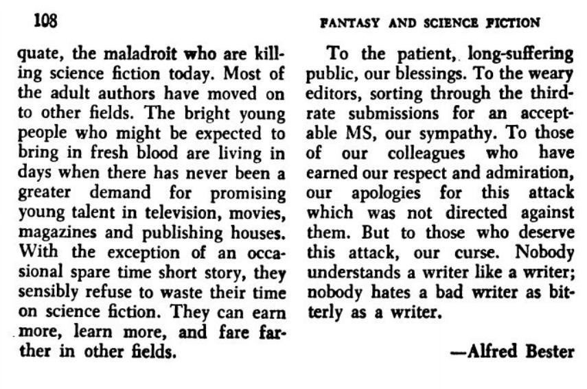 What Did Alfred Bester Think of Science Fiction? – Classics of Science ...